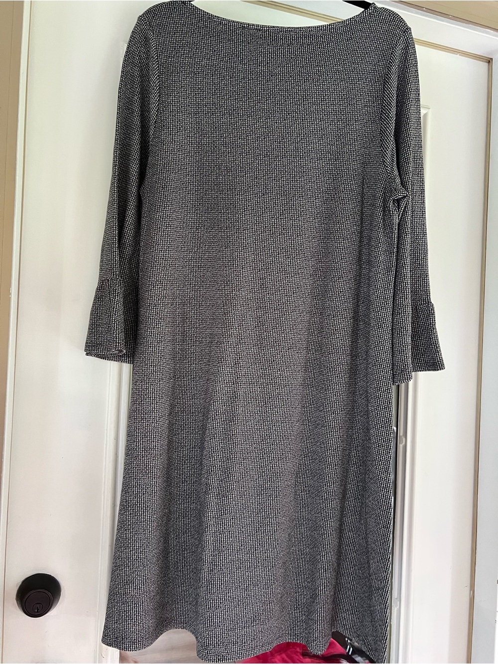 J. Jill Wearever Collection Dress Long Sleeve Houndstooth Plaid